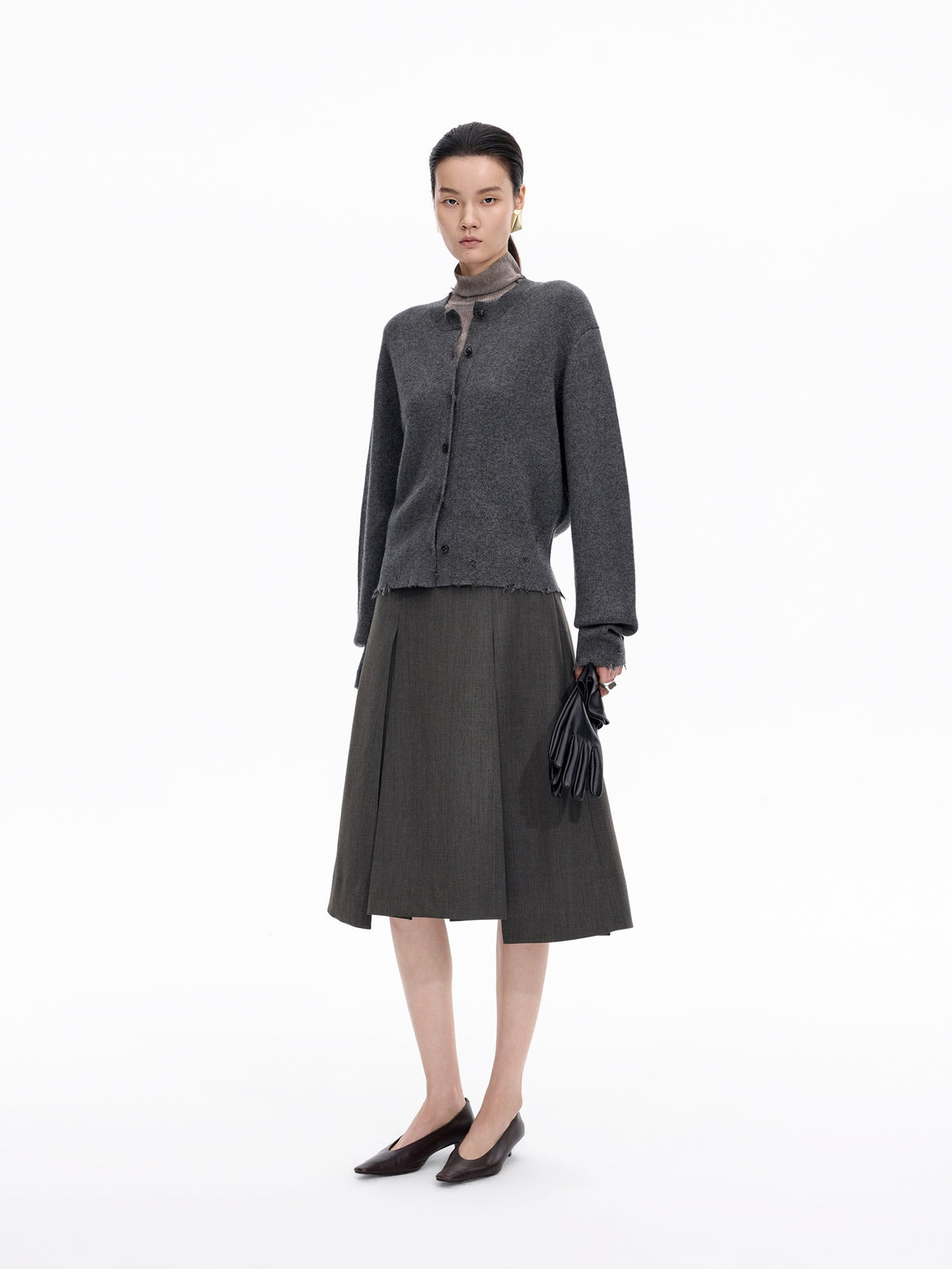 Cardigan / JNBY Wool Cashmere Blend Cropped Knit