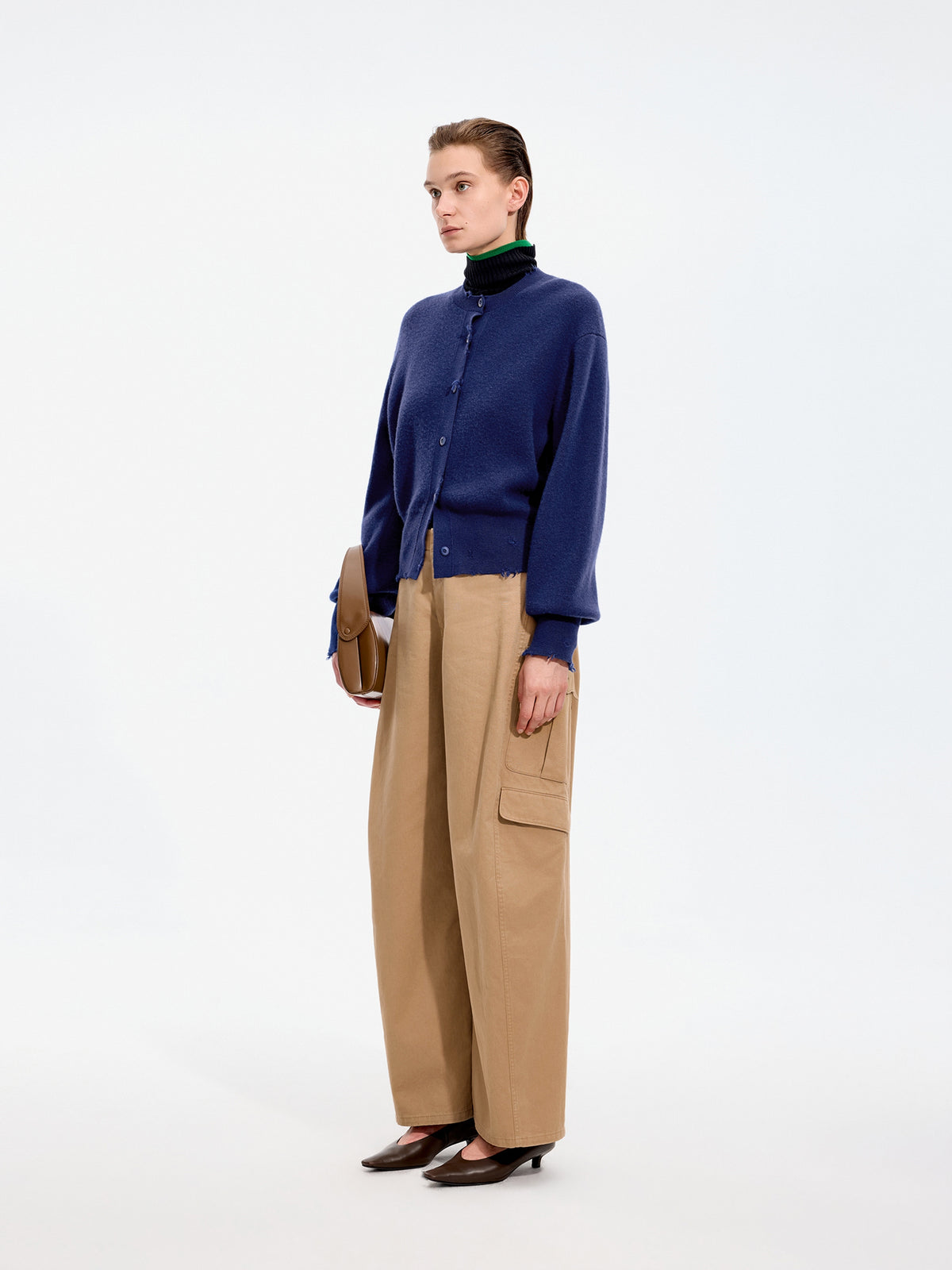 Cardigan / JNBY Wool Cashmere Blend Cropped Knit