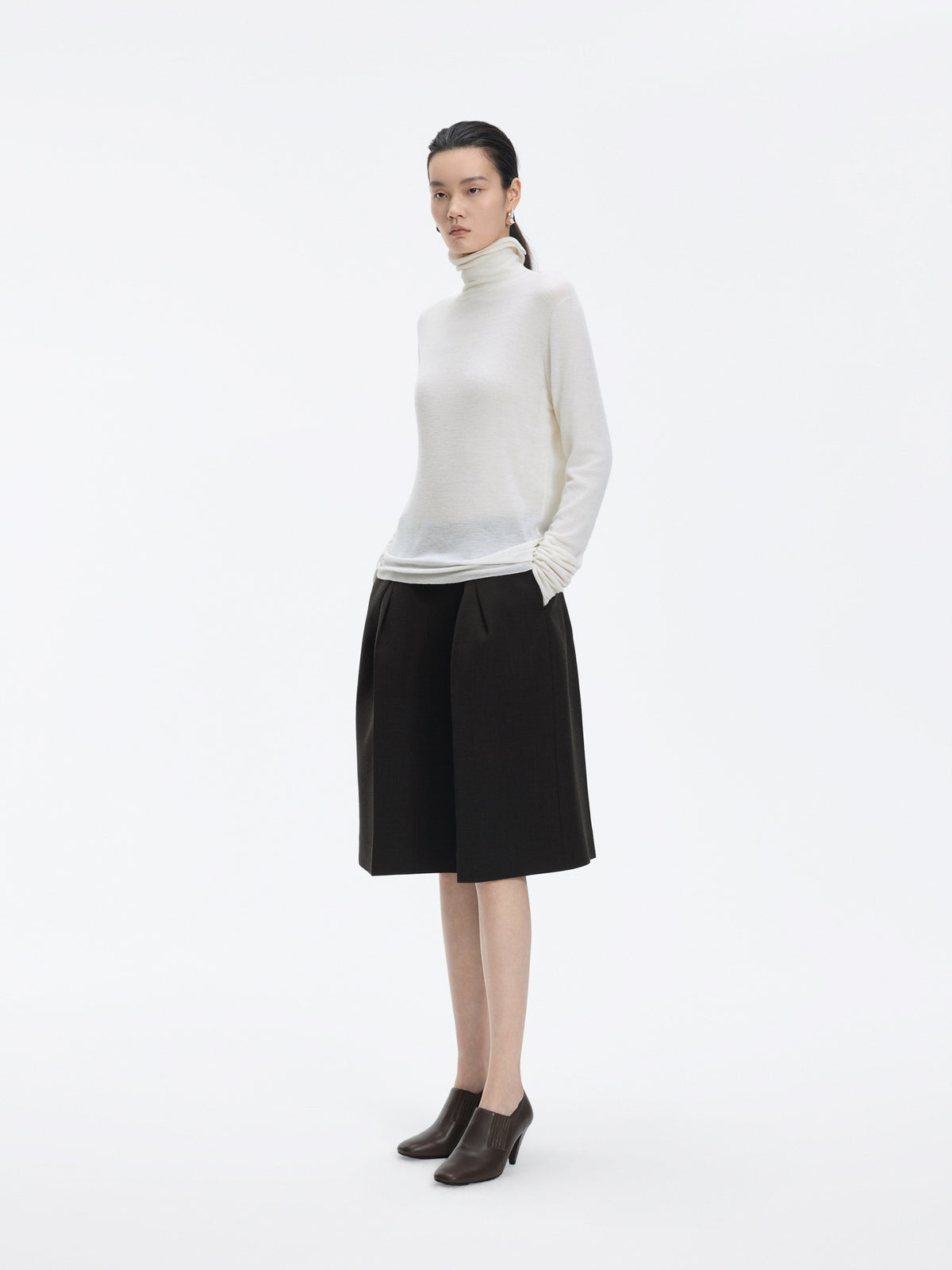 Sweater / JNBY Merino Wool Ribbed Turtleneck
