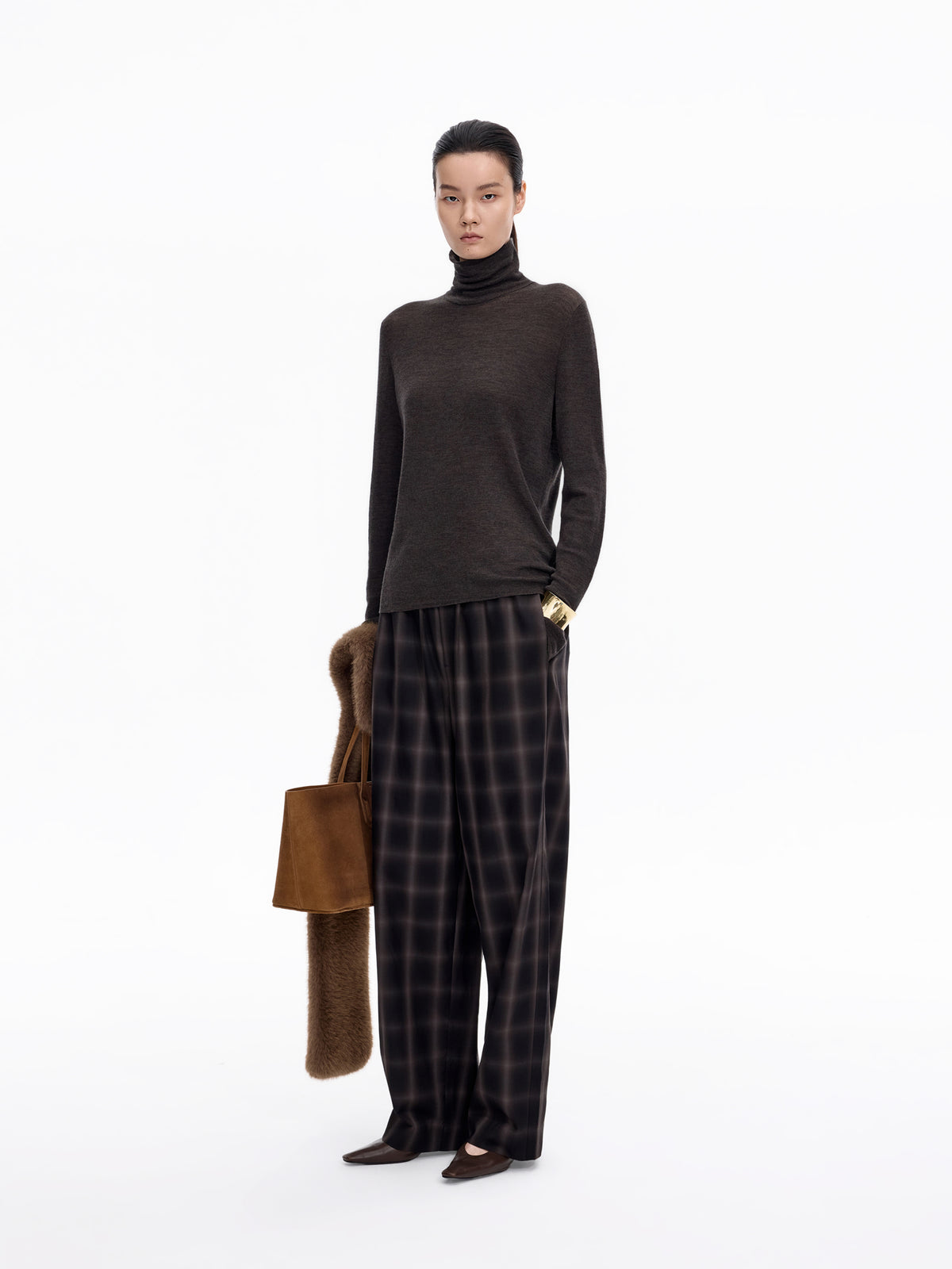 Sweater / JNBY Merino Wool Ribbed Turtleneck