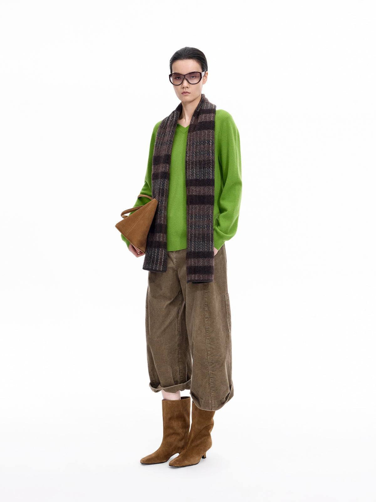 Sweater / JNBY Wool Jacquard V-Neck Pullover