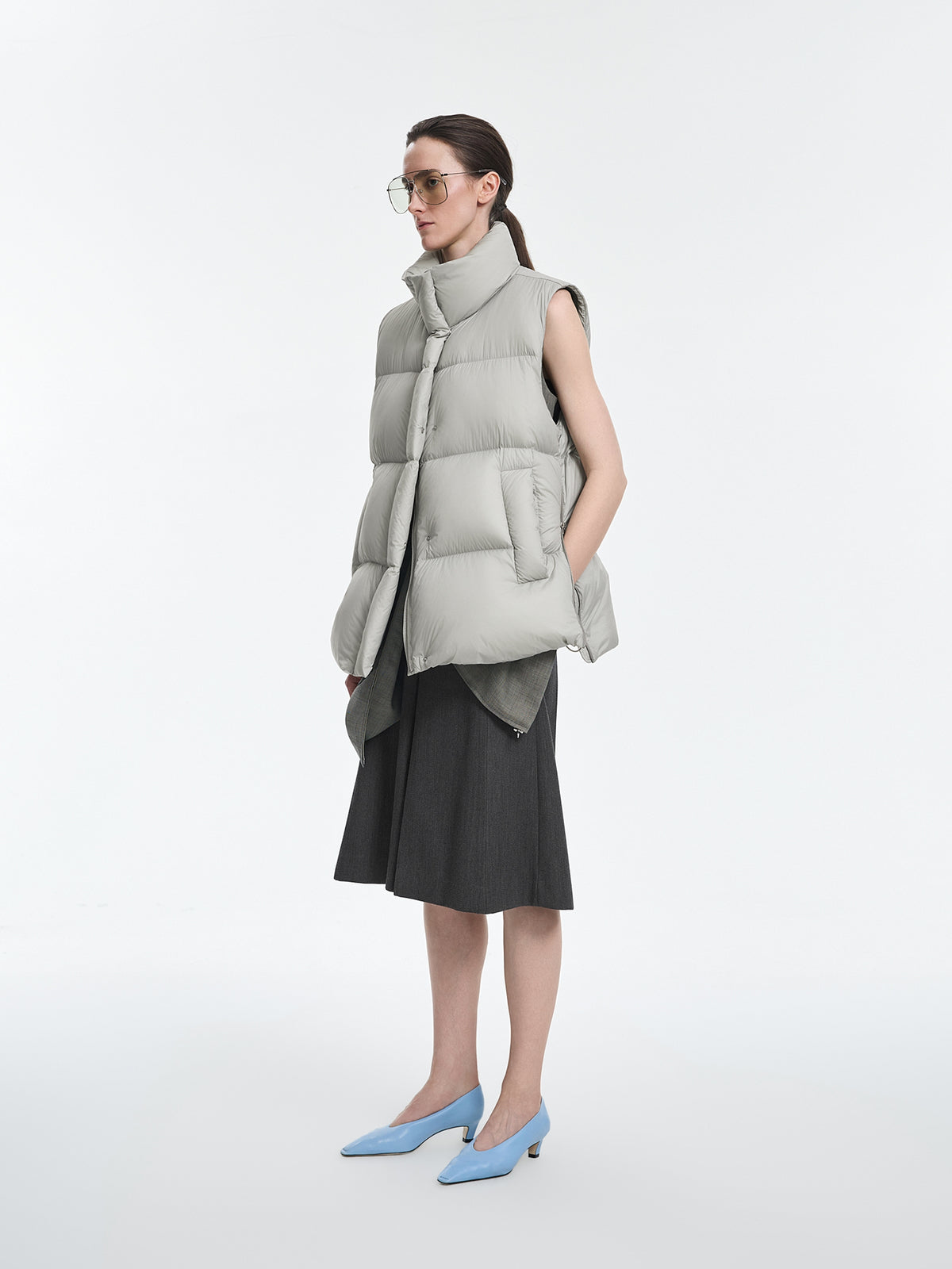 Vest / JNBY White Goose Down Nylon Vest