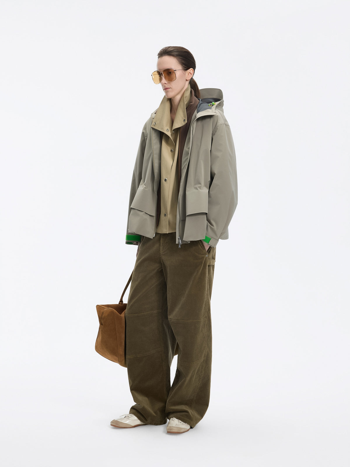 Pants / JNBY Cotton Corduroy Wide Leg Cargo Pants