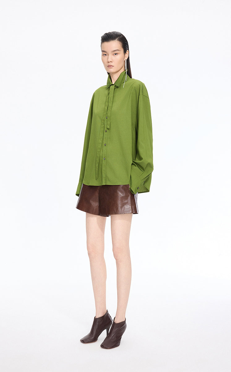 Shirt / JNBY Textured Oversized Long Sleeve Shirt