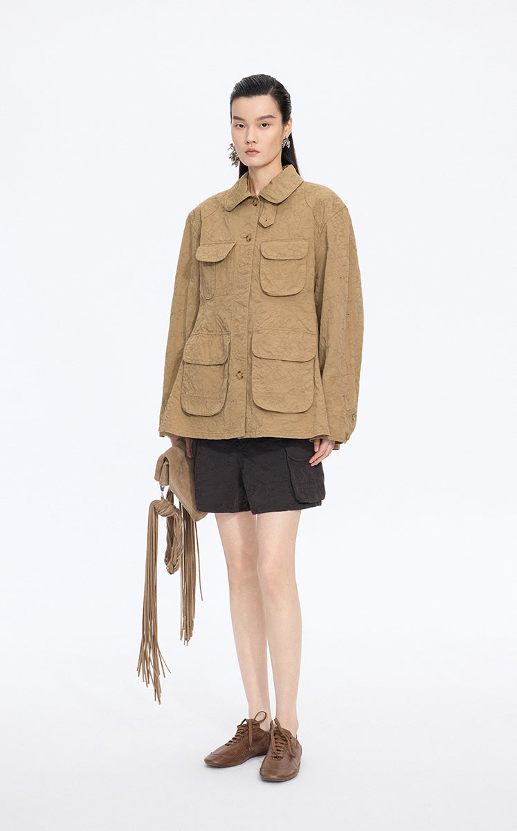 Pants / JNBY Embroidered Floral A-Line Shorts
