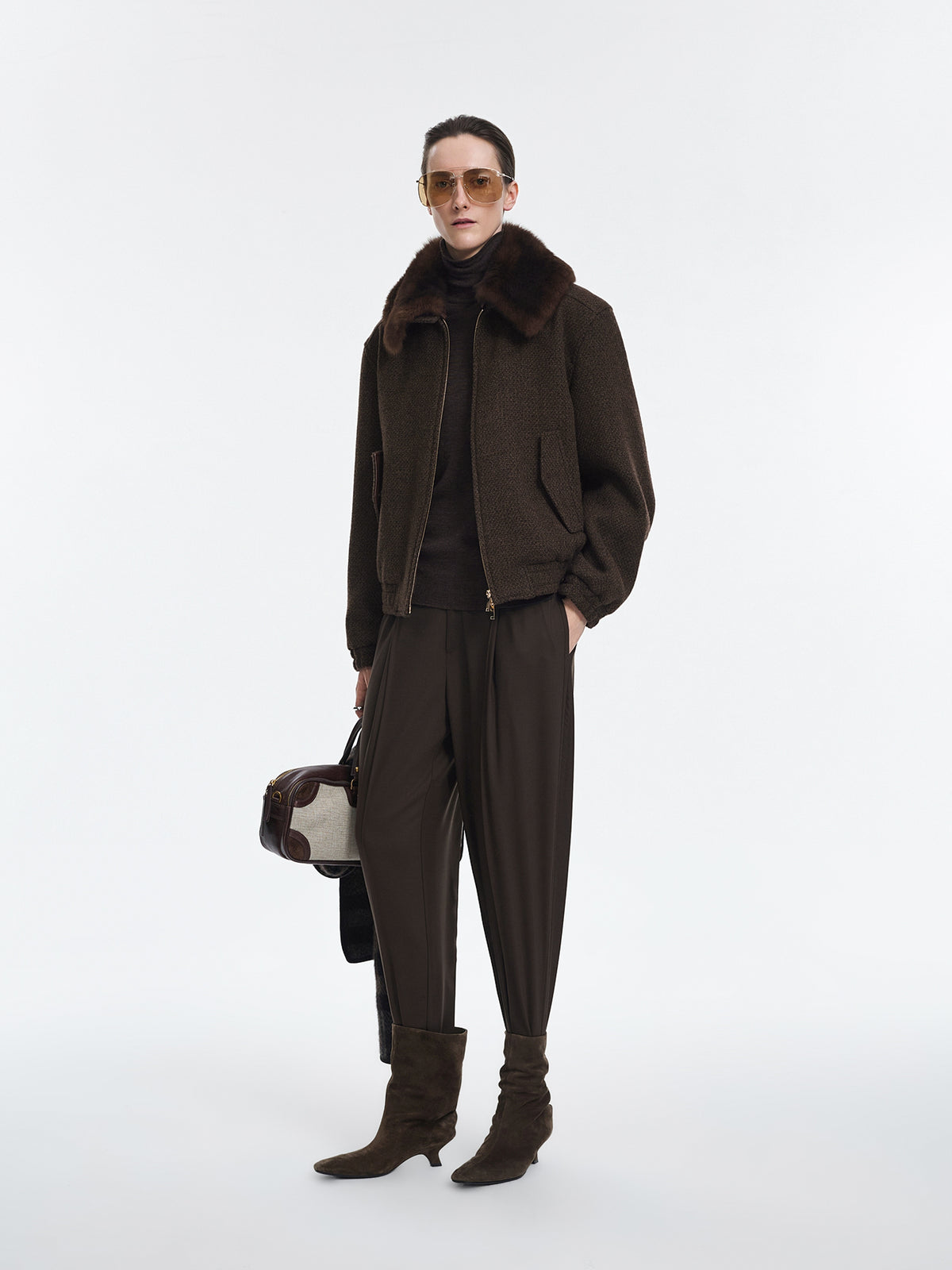 Pants / JNBY Wool Blend Tapered Trousers