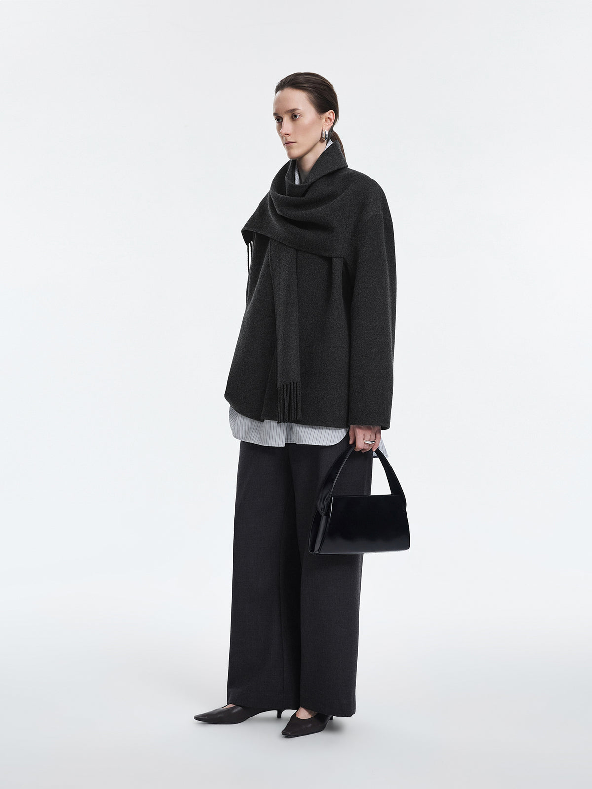 Coat / JNBY Wool Blend Double-Face Short Coat