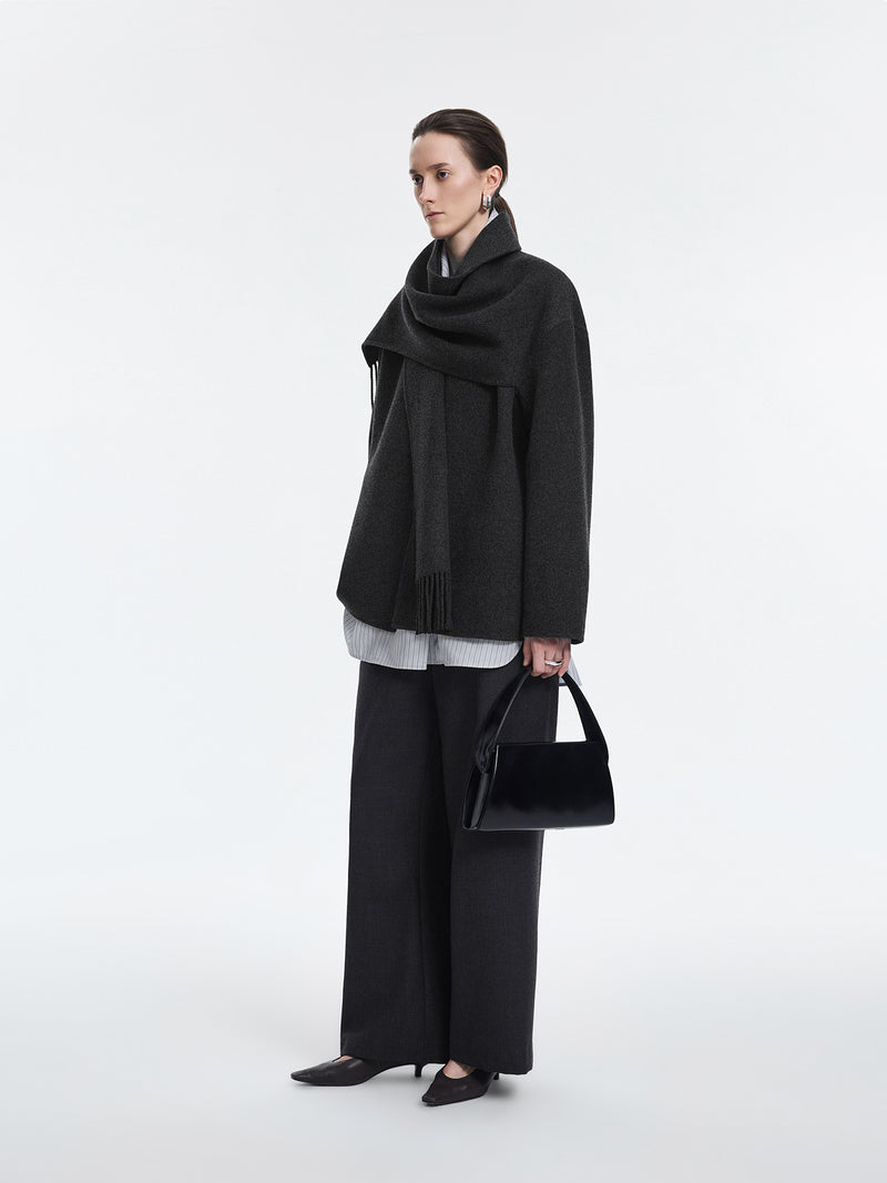 Coat / JNBY Wool Blend Double-Face Short Coat