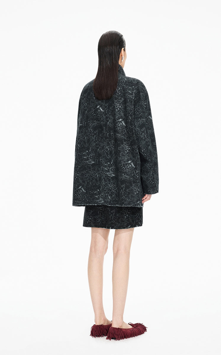 Jacket / JNBY Colored Pencil Floral Oversized Cotton Jacket