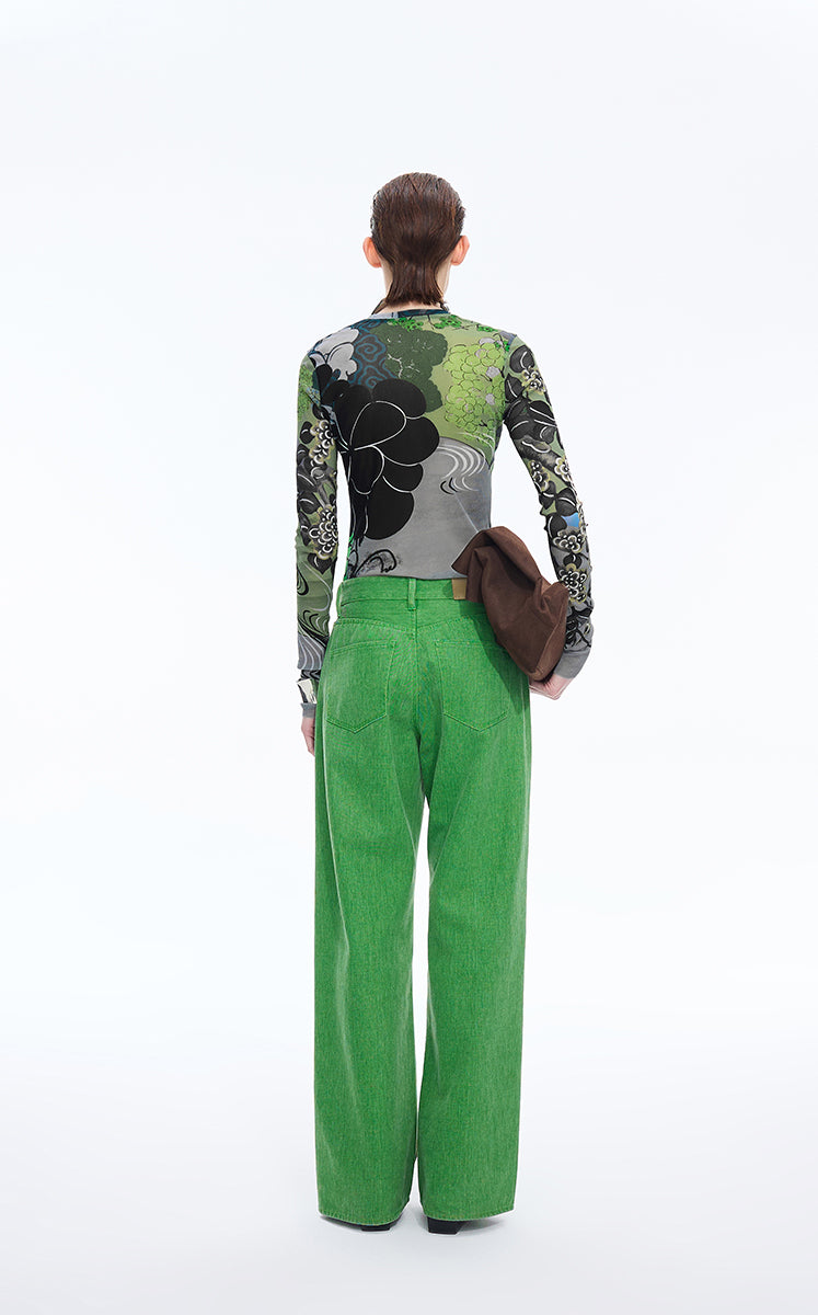 T-Shirt / JNBY Printed Slim Fit Long-Sleeve Tee