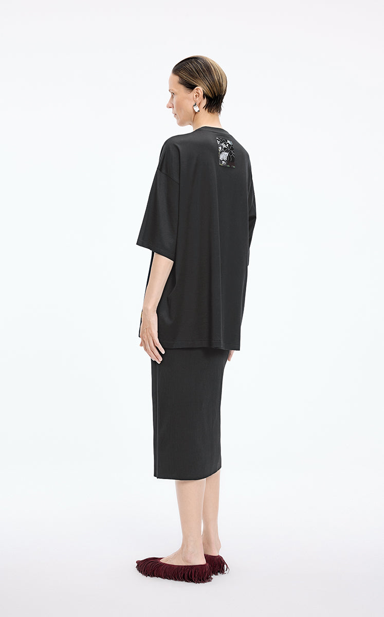 T-Shirt / JNBY Shadow Art Graphic Cotton Tee