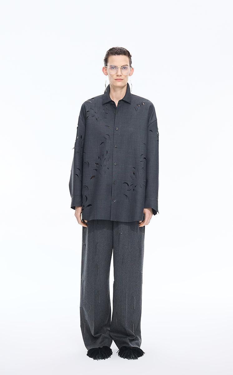 Jacket / JNBY Relaxed Wool Blend Cutout Jacket