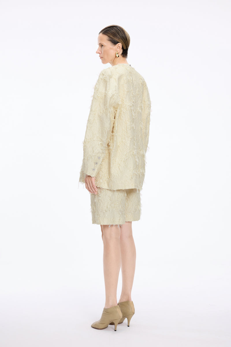 Blazer / JNBY Oversized 3D Jacquard Collarless Blazer