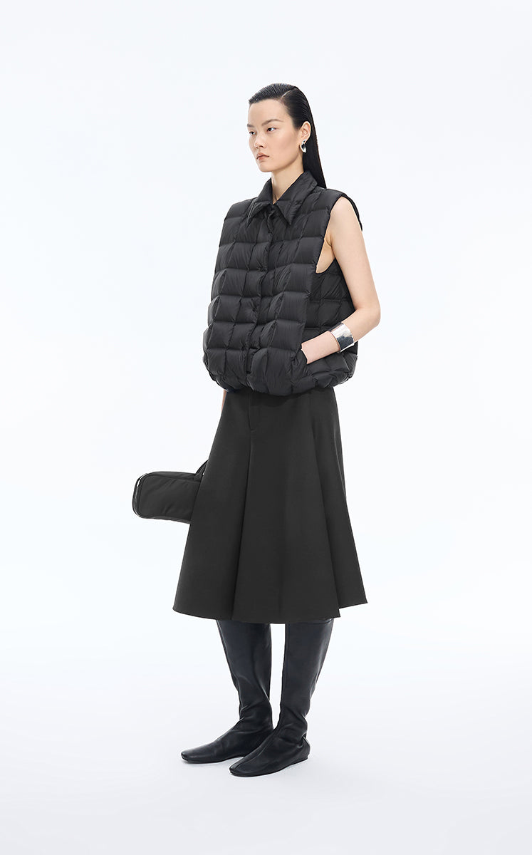 Skirt / JNBY A-Line Wool-Blend Midi Skirt