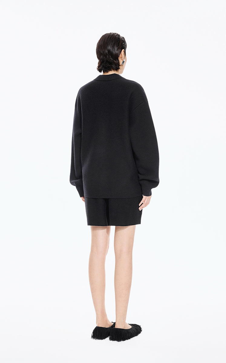 Sweater / JNBY Classic Wool Blend Polo Pullover