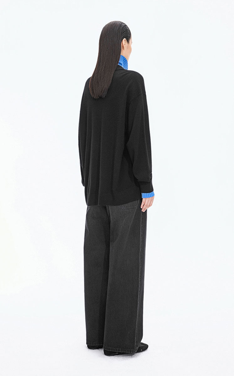 Pants / JNBY Straight-Leg Cuffed Denim Pants