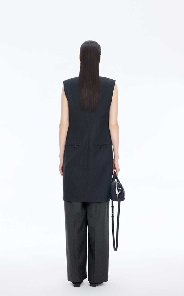Pants / JNBY Straight-Leg Double-Waist Wool Trousers