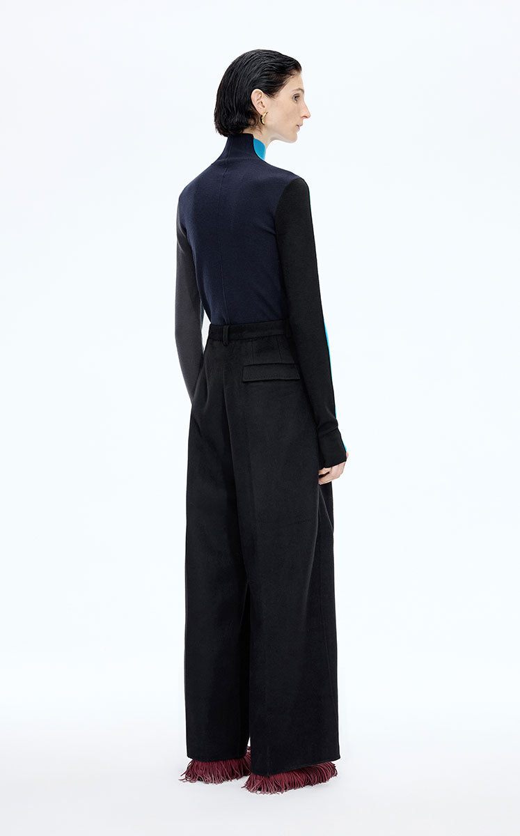Sweater / JNBY Colorblock Wool Turtleneck Sweater