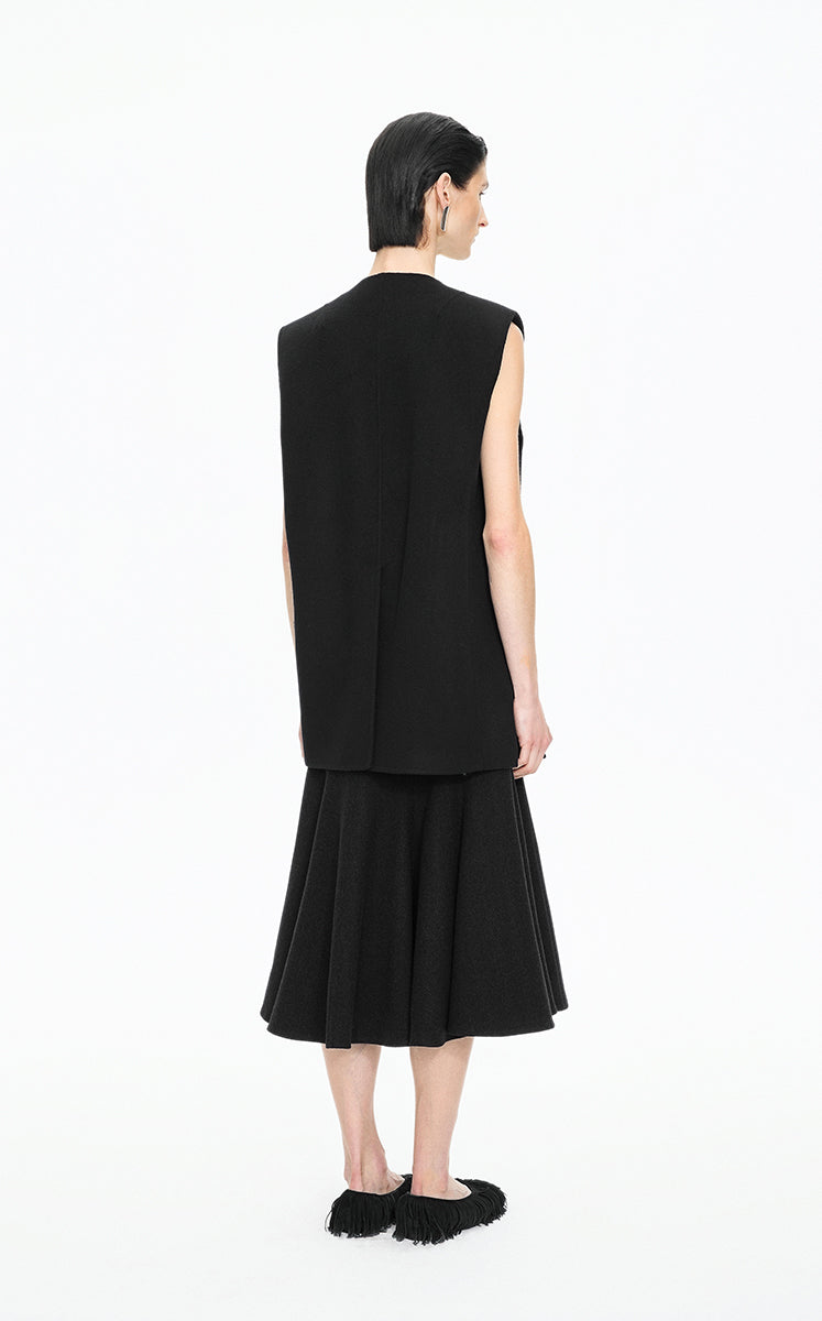 Vest / JNBY Double-Faced Collarless Wool Vest