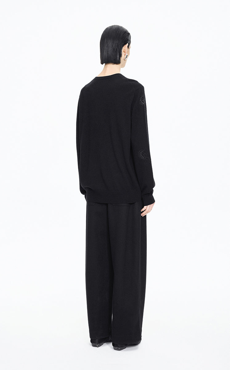Pants / JNBY Wool-Blend Relaxed Tapered Trousers