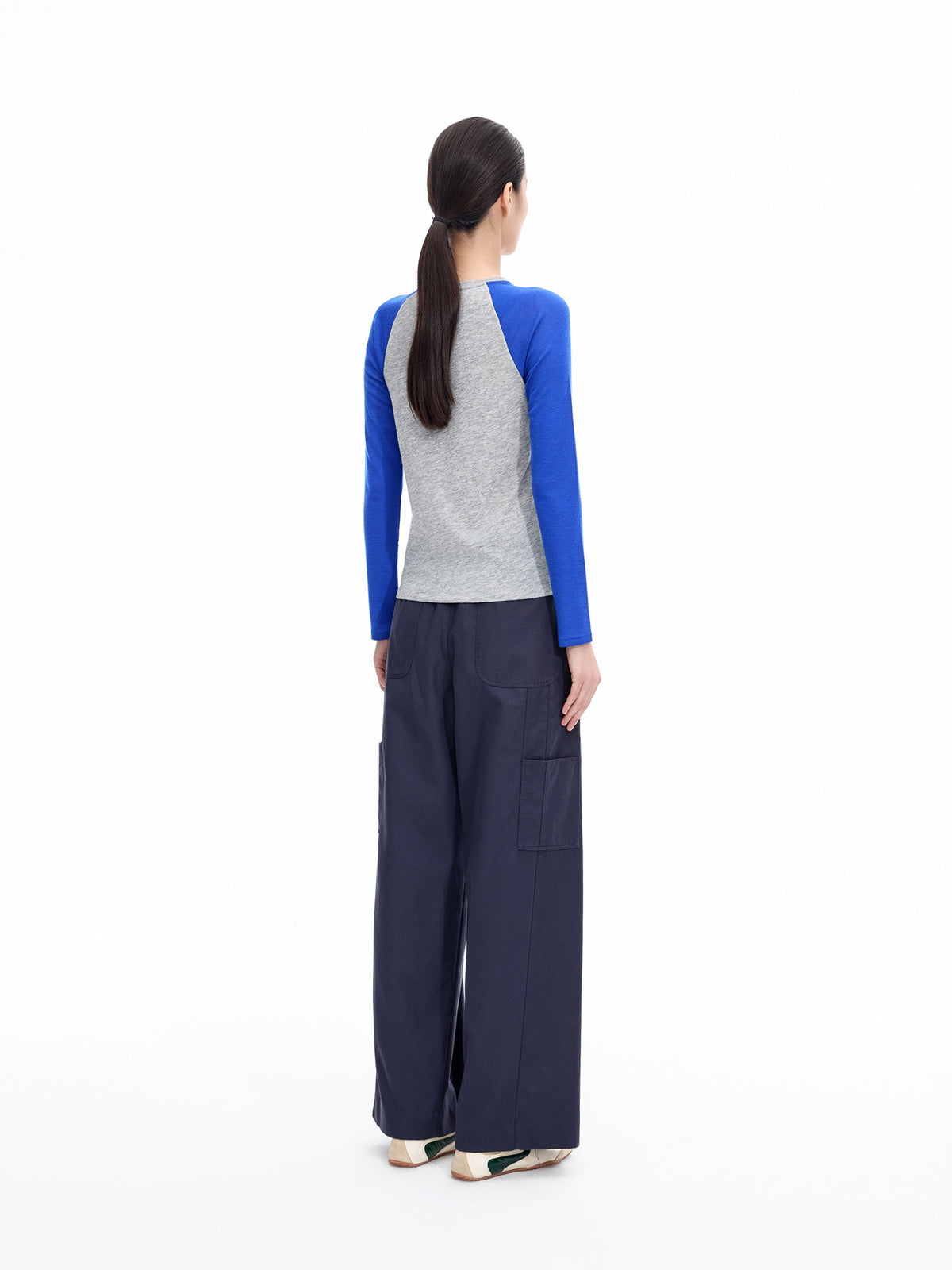 T-Shirt / JNBY Wool Blend Raglan Sleeve Top