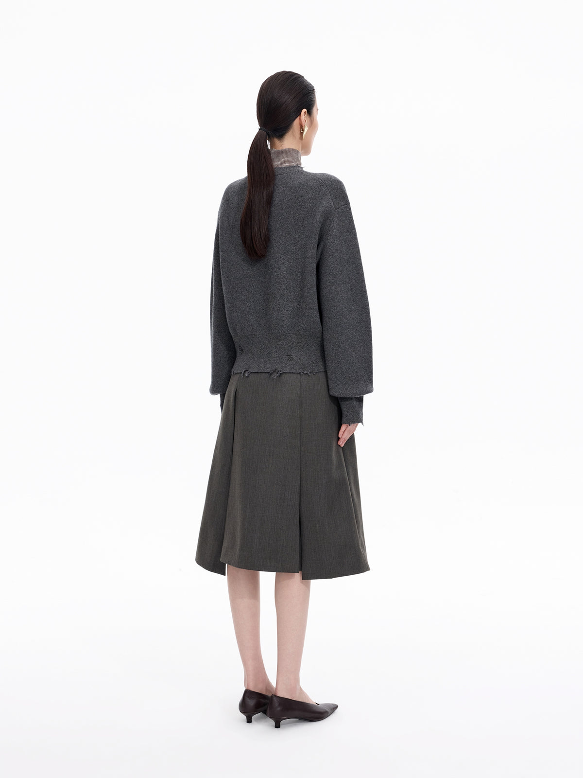 Cardigan / JNBY Wool Cashmere Blend Cropped Knit