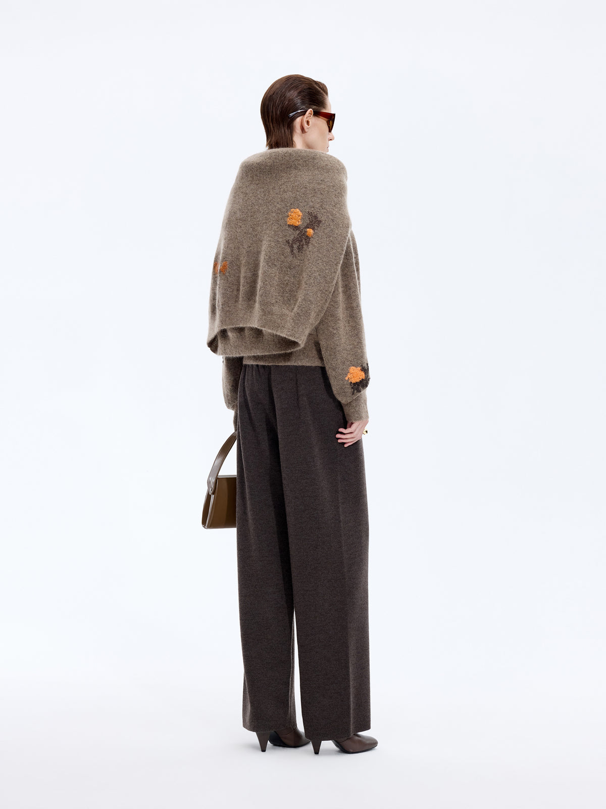 Cardigan / JNBY Mohair Blend Floral Jacqueline Short Sweater