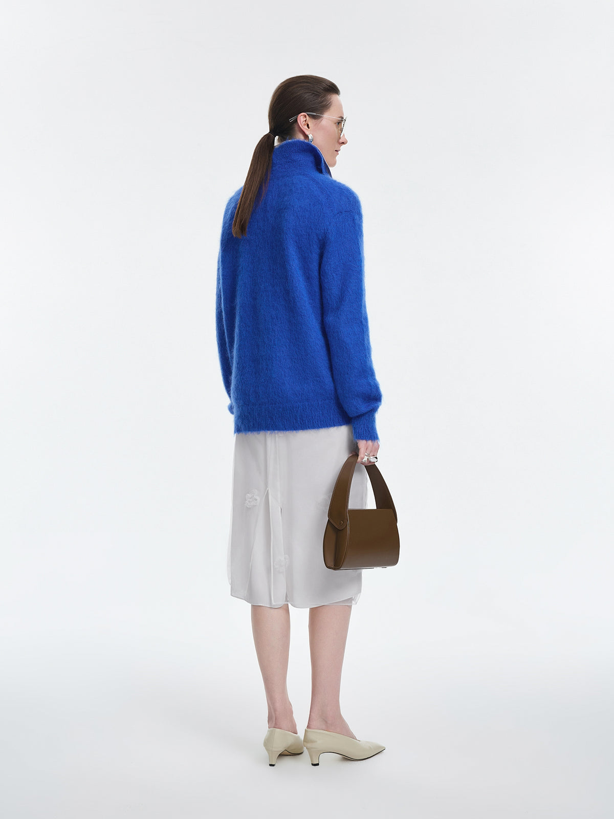 Sweater / JNBY Mohair Wool Blend Collared Pullover