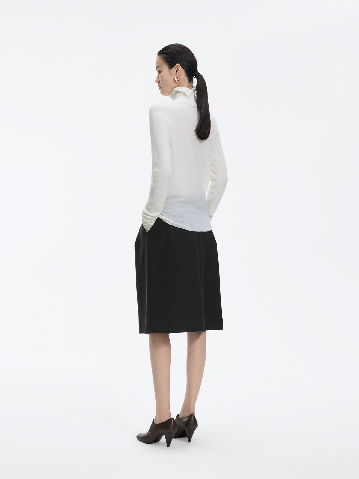 Sweater / JNBY Merino Wool Ribbed Turtleneck
