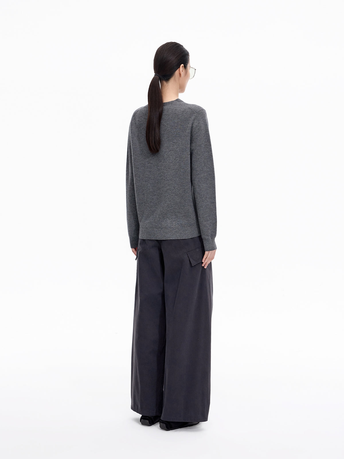 Sweater / JNBY Wool Jacquard V-Neck Pullover
