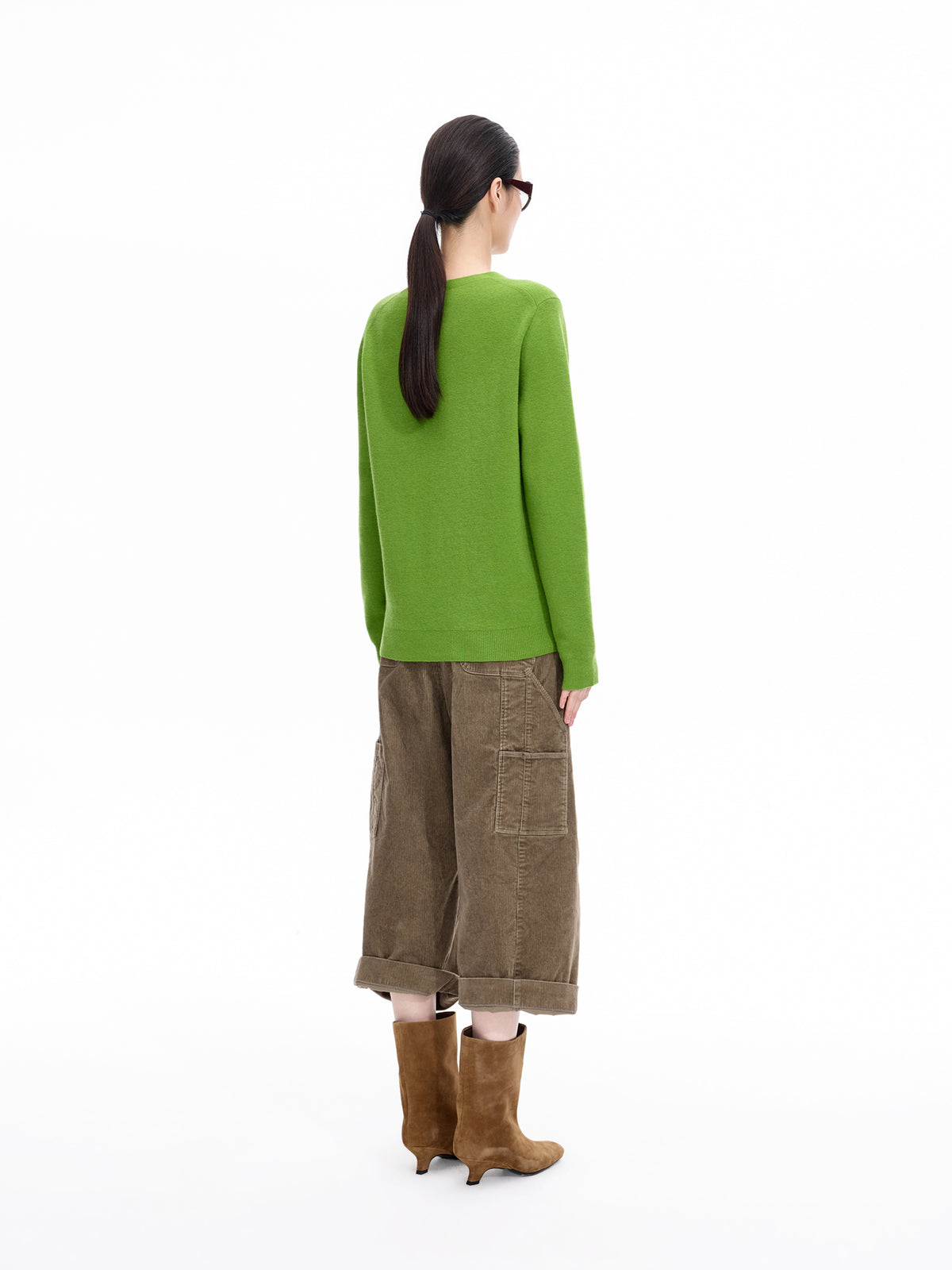 Sweater / JNBY Wool Jacquard V-Neck Pullover