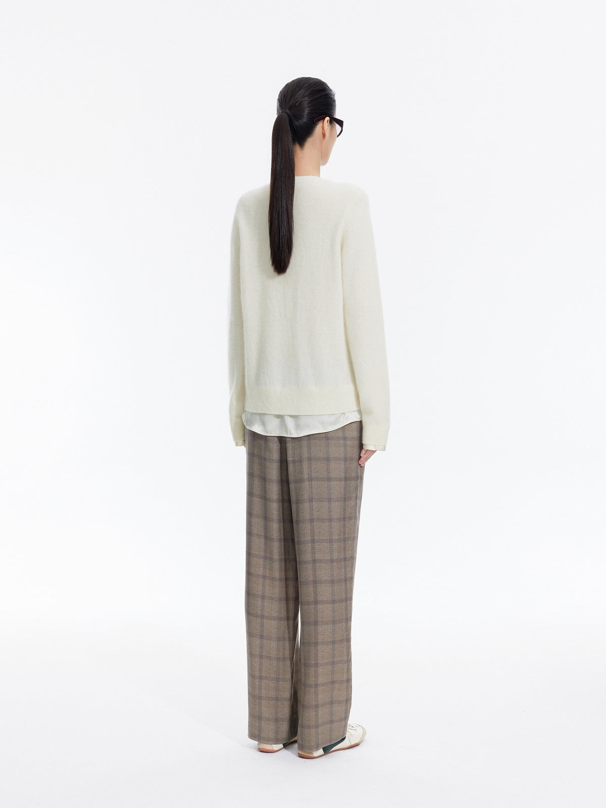 Cardigan / JNBY Wool Cashmere Silk Blend Open Front Sweater