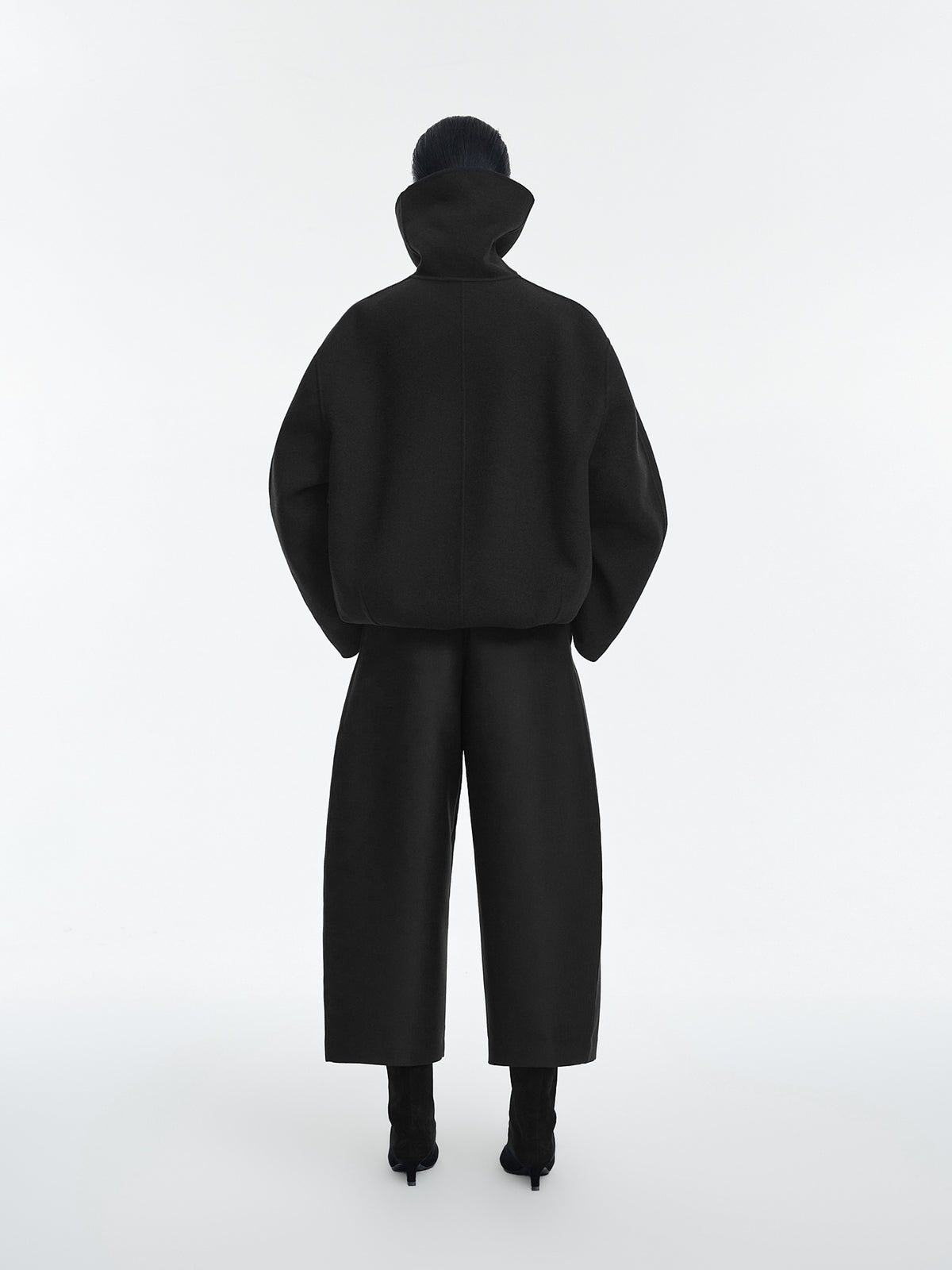 Coat / JNBY Wool Blend Double-Face T-Silhouette Coat