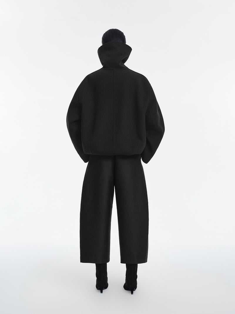 Coat / JNBY Wool Blend Double-Face T-Silhouette Coat