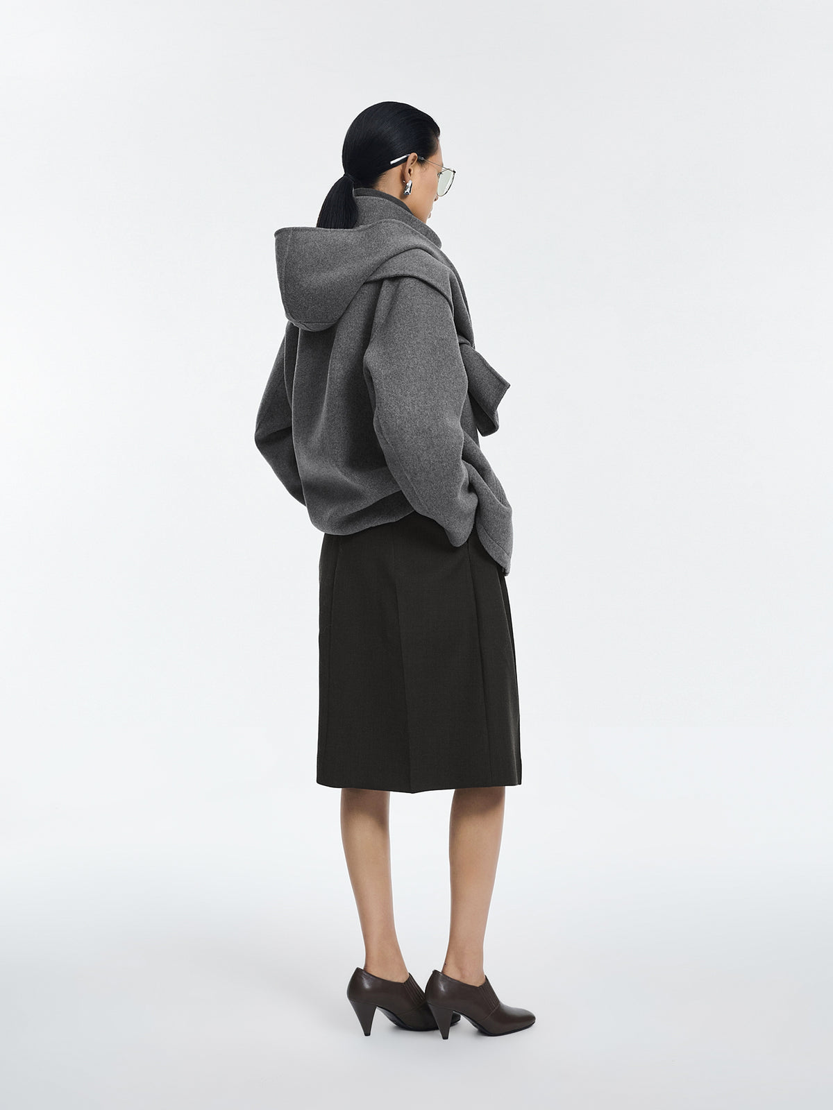Jacket / JNBY Oversized Wool Blend Double-Face Coat