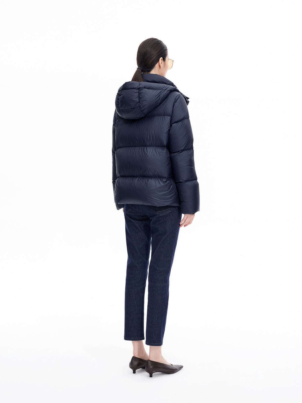 Down Jacket / JNBY 95% White Goose Down Short Puffer