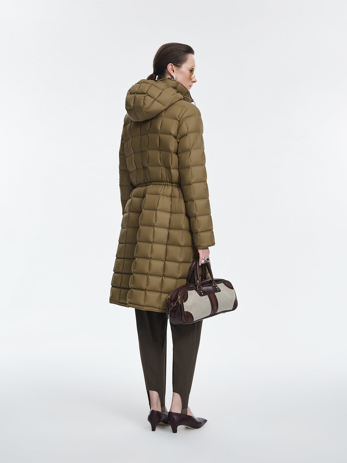 Coat / JNBY A-Line Long Down Coat with Detachable Hood