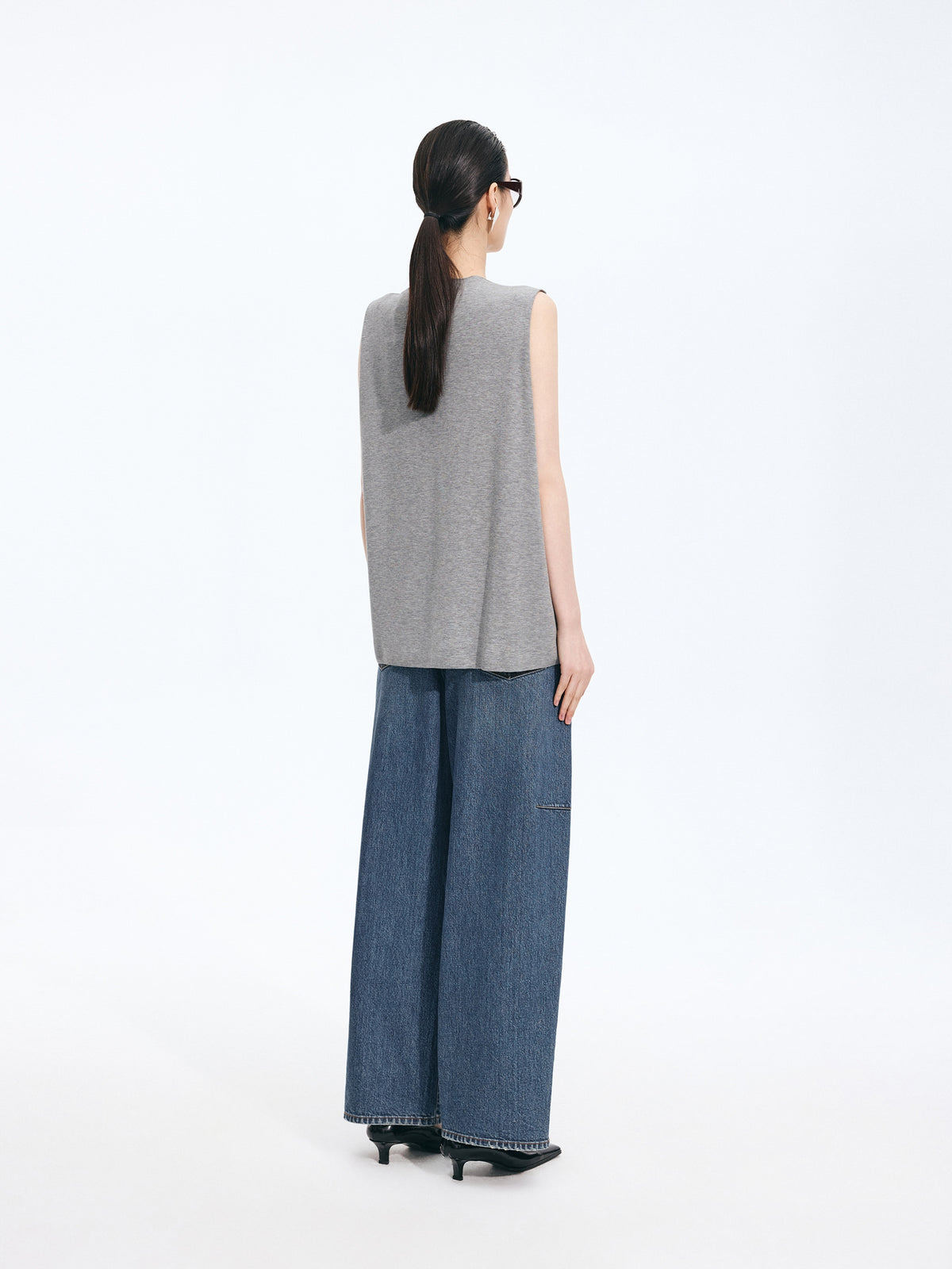 Jeans / JNBY High-Waist Banana Cut Denim Trousers