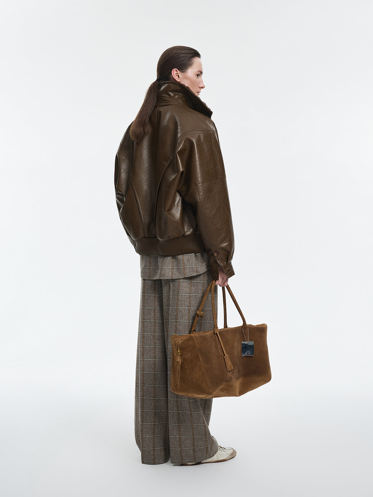 Jacket / JNBY O-Shape Faux Leather Jacket