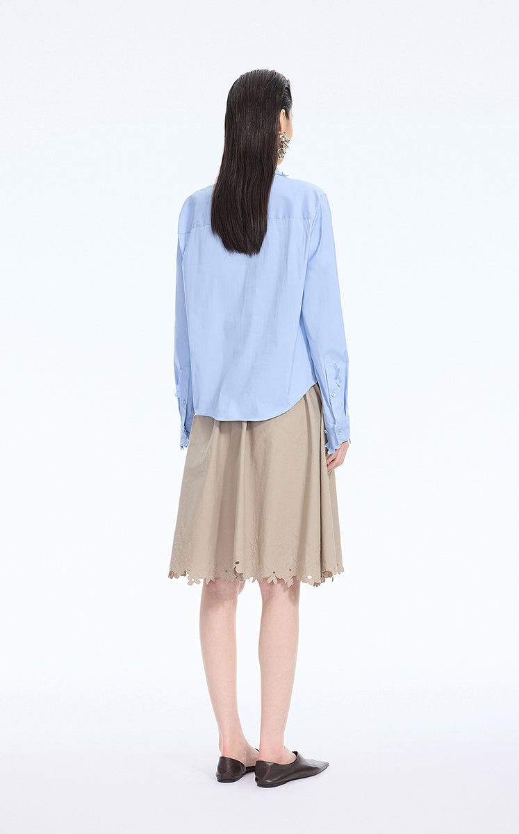 Shirt / JNBY Cut-Out Floral Dimensional Shirt