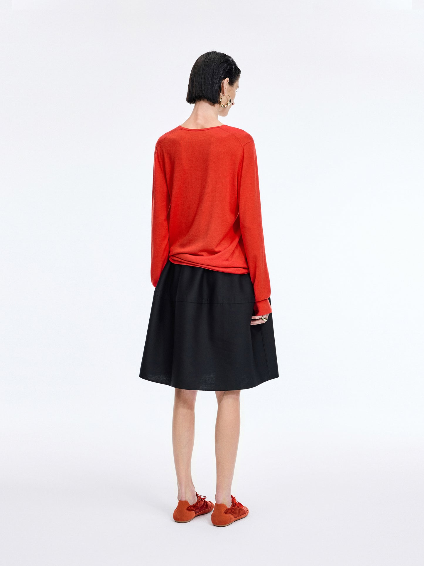 Sweater / JNBY V-Neck Baselan Wool-Silk Blend Pullover