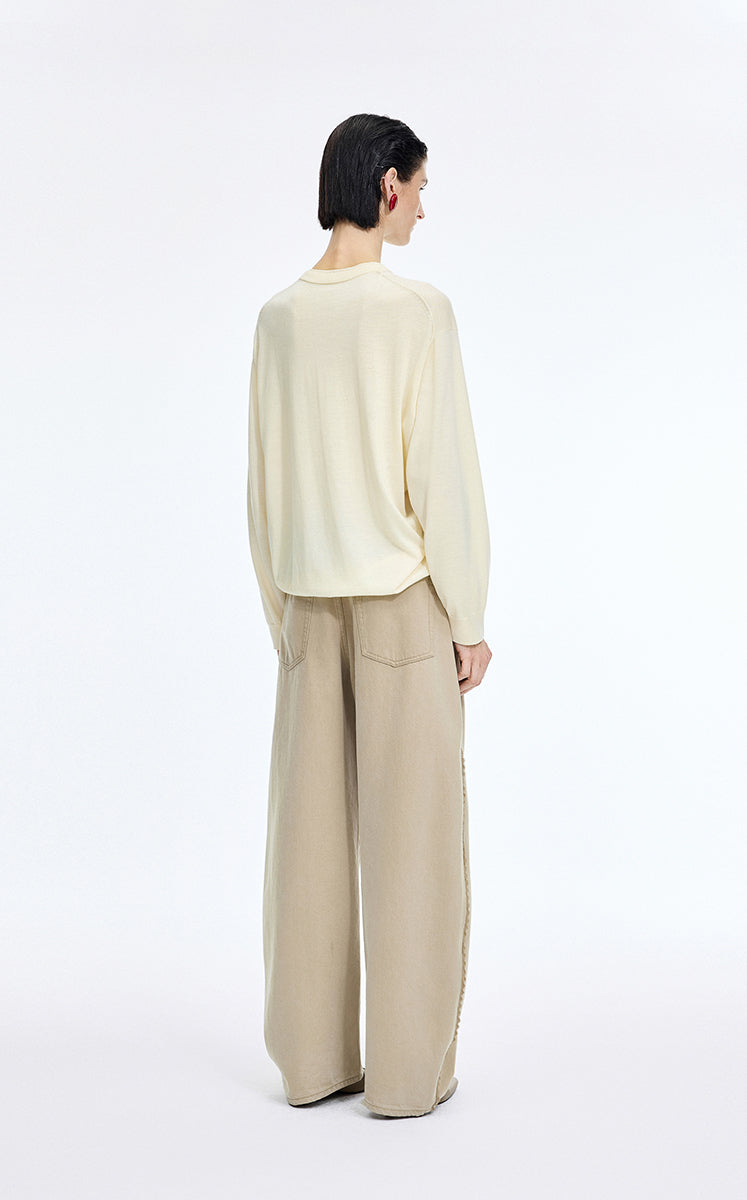 Sweater / JNBY Machine-Washable Merino Wool Pullover