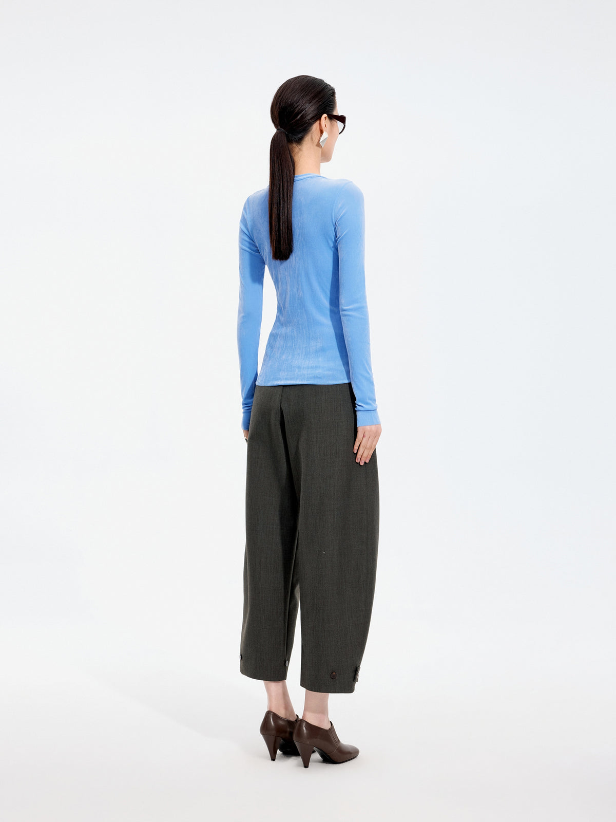 Pants / JNBY Merino Wool Blend Tapered Ankle Pants