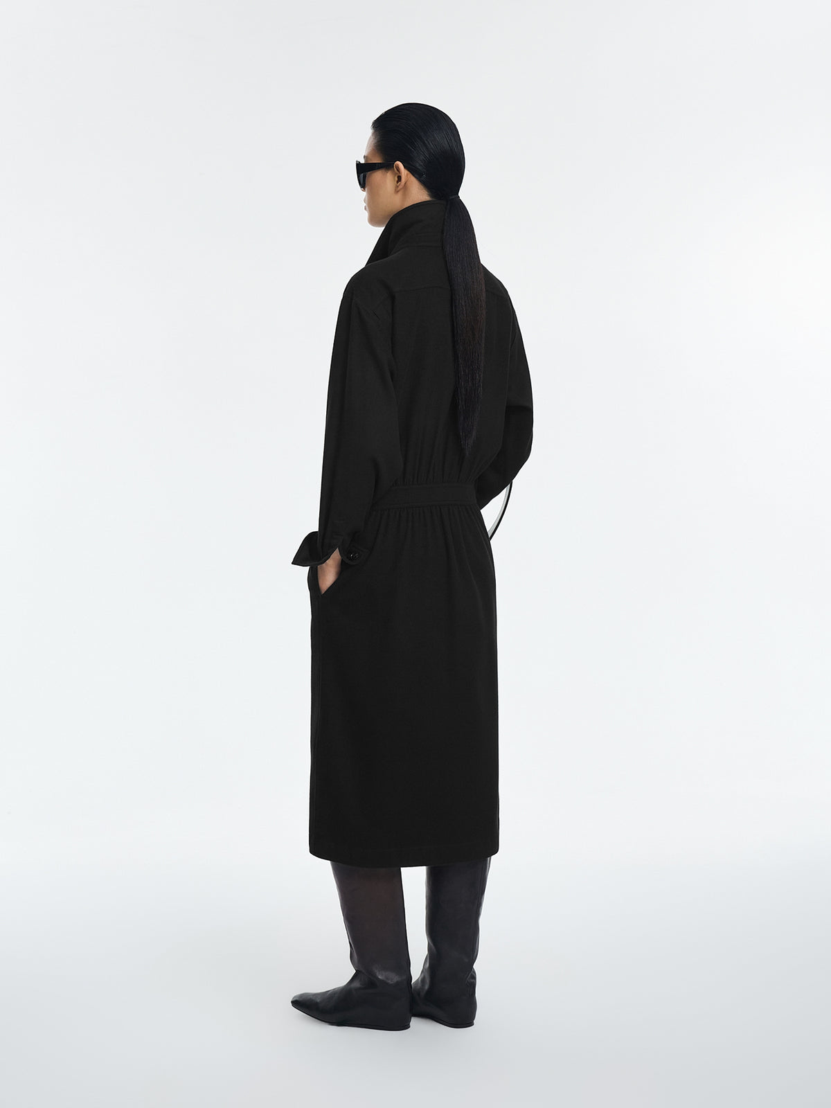 Dress / JNBY Wool Cashmere T-Silhouette Long Dress