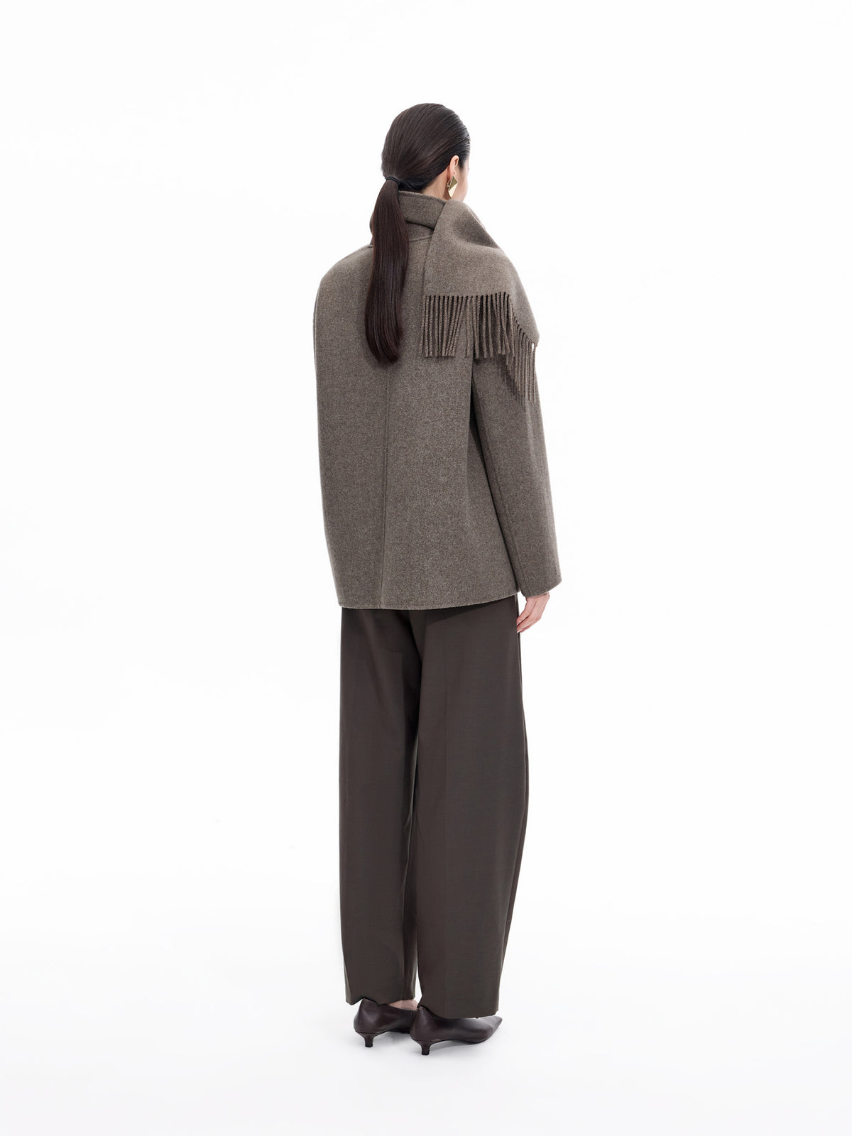 Coat / JNBY Wool Blend Double-Face Short Coat