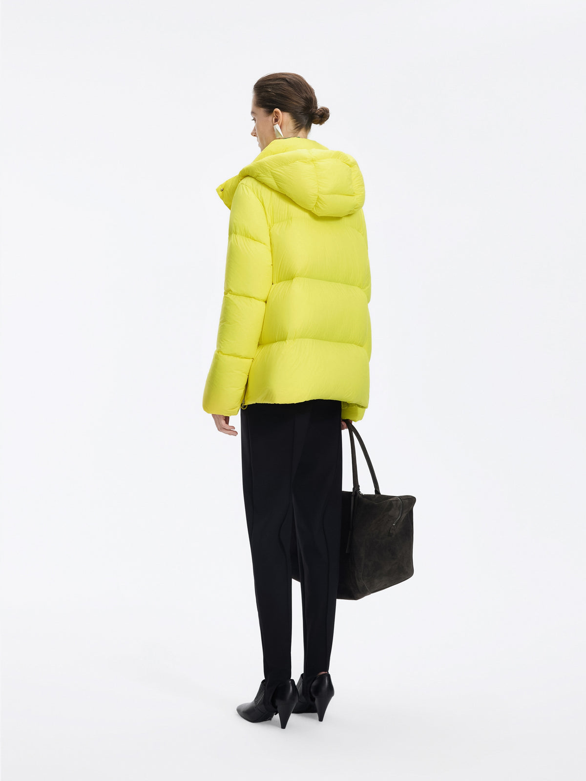 Coat / JNBY A-Line Down Puffer Jacket with Detachable Hood