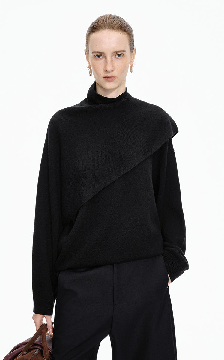Sweater / JNBY Turtleneck Wool Cashmere Pullover Black