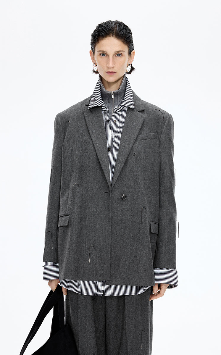 Blazer / JNBY Oversized Tassel Details Longline Blazer