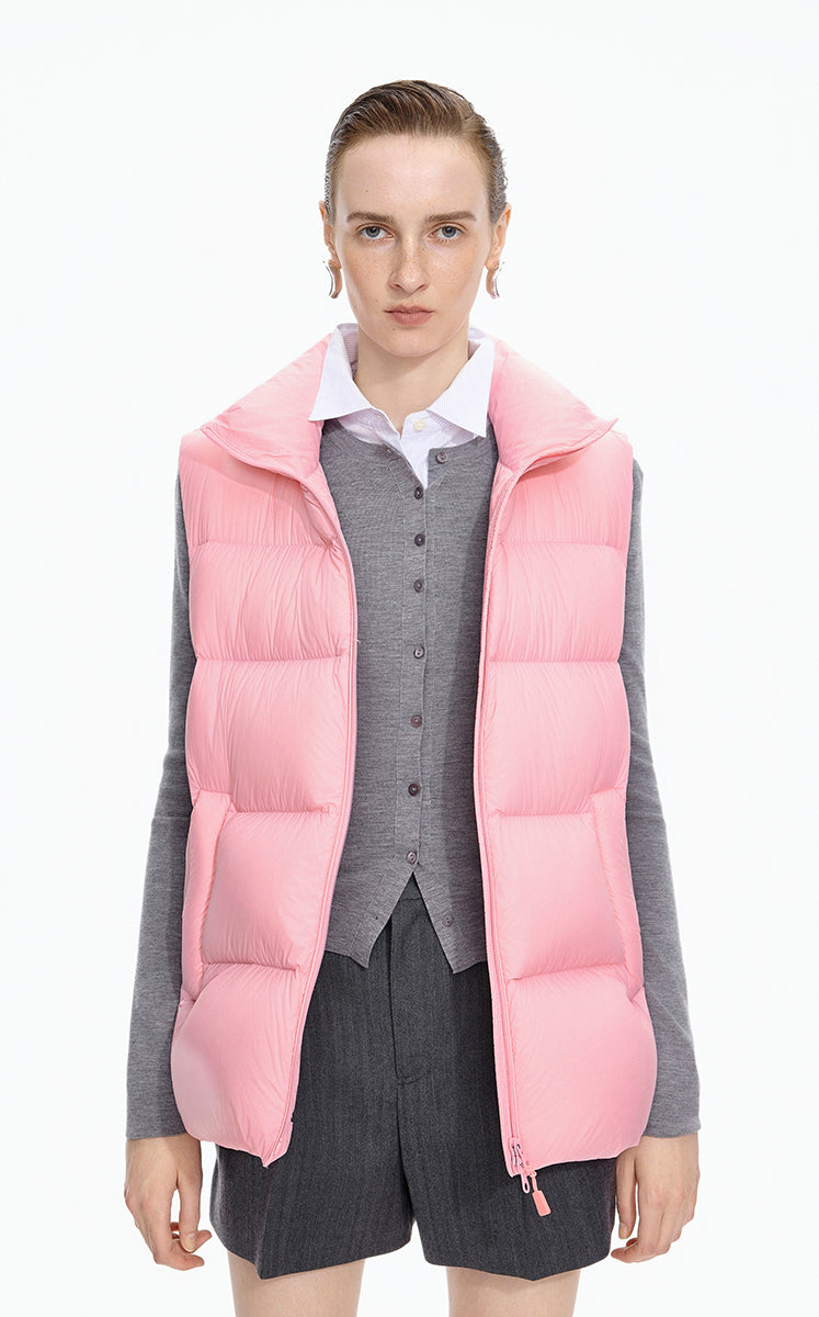 Down Vest / JNBY A-Line Oversize Down Vest Pink