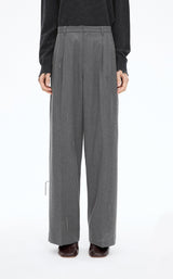 Pants / JNBY  Ruched Waist  Fringe Wide-Leg Pants